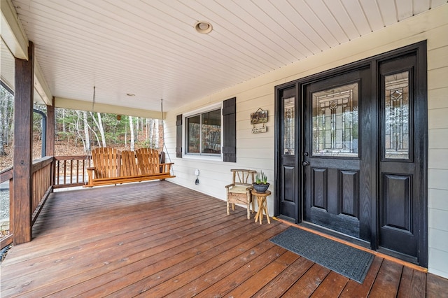 property entrance with a porch