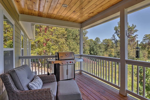 deck with grilling area