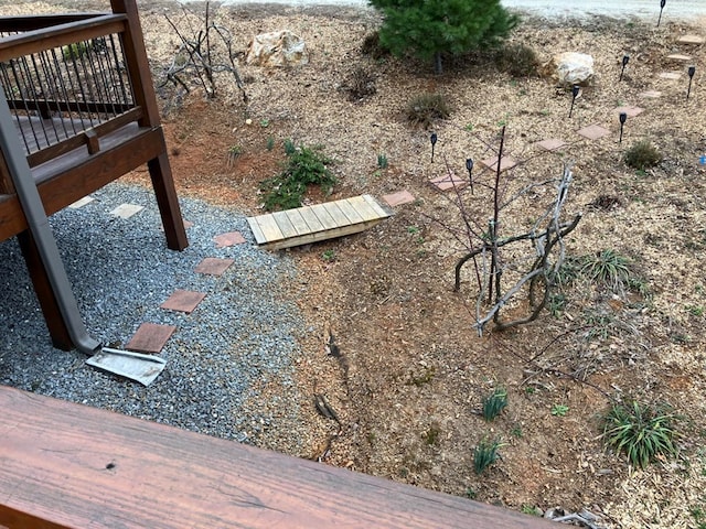 view of yard with a deck