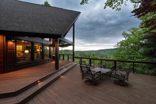view of wooden terrace
