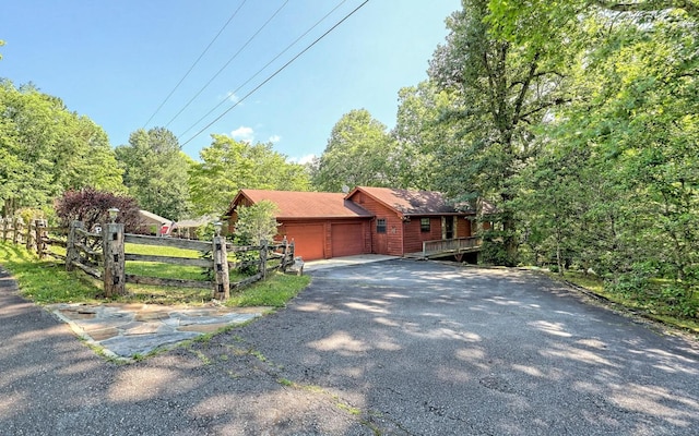 view of front of house featuring a garage