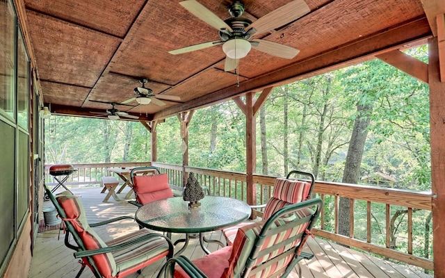 view of wooden terrace