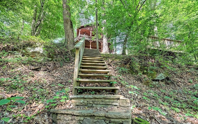 view of stairs