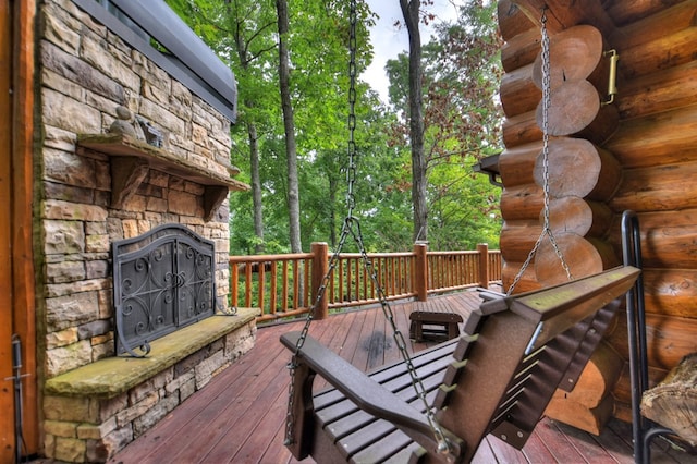 view of wooden deck