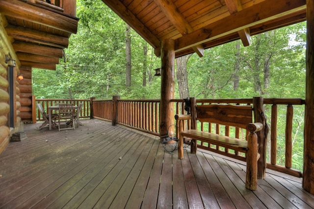 view of wooden deck