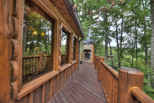 view of wooden deck