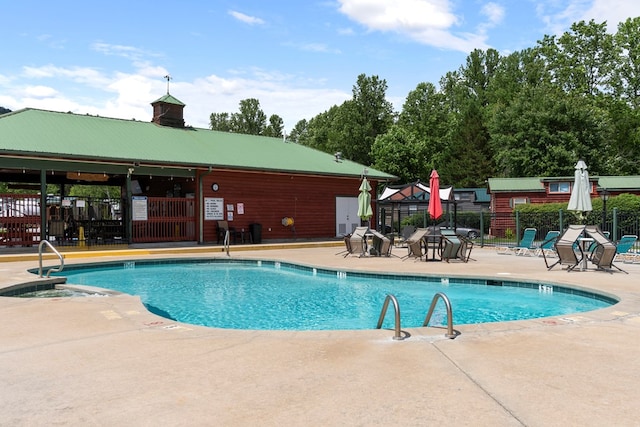 106 River Vista Dr, Dillard, GA 30537 - community pool with a patio area