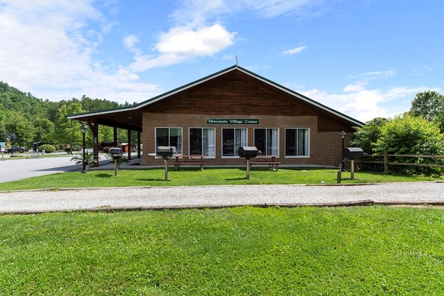 106 River Vista Dr, Dillard, GA 30537 - rear view of property featuring a yard