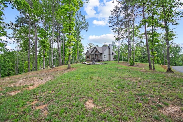 view of grassy yard