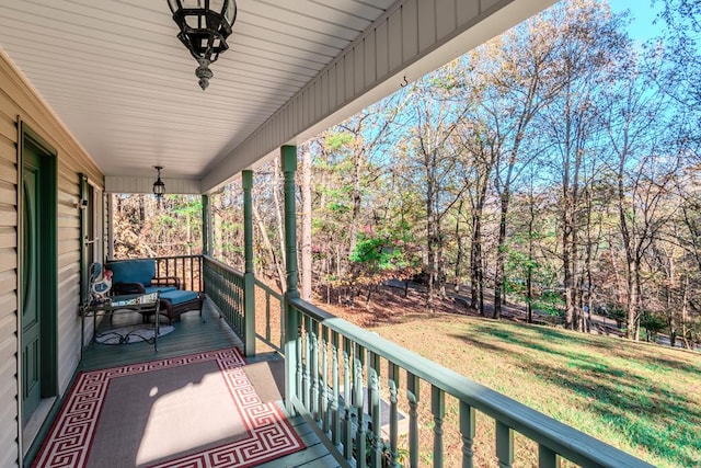 balcony with covered porch