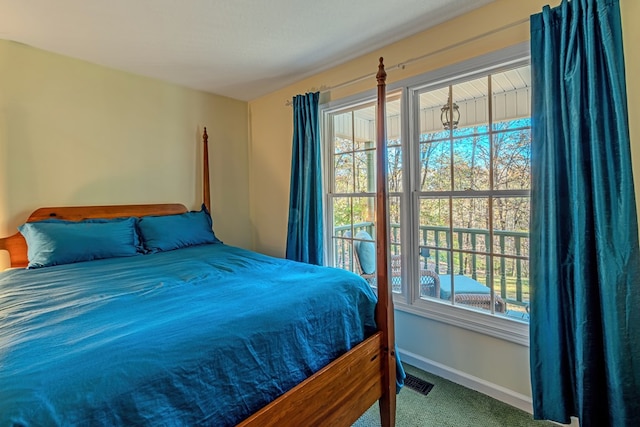 bedroom featuring carpet