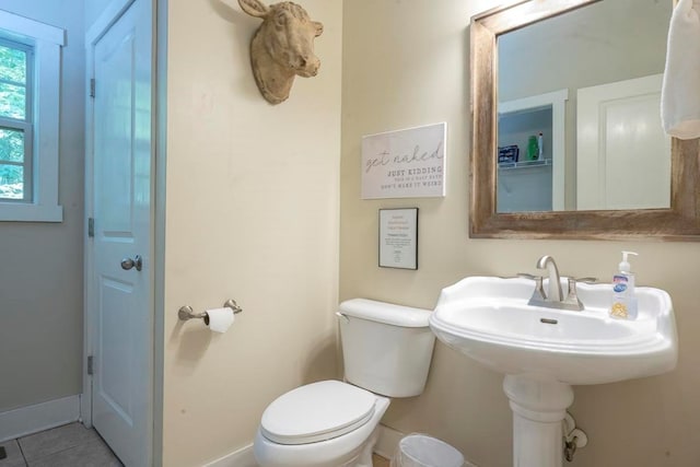 104 E Buck Run, Dahlonega, GA 30533 - half bath featuring toilet and tile patterned flooring
