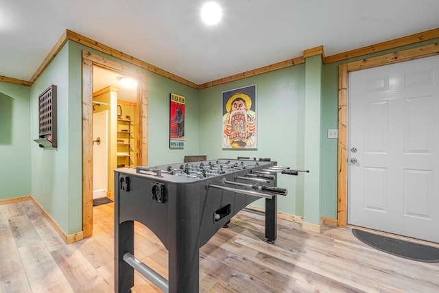 104 E Buck Run, Dahlonega, GA 30533 - playroom with wood finished floors and crown molding