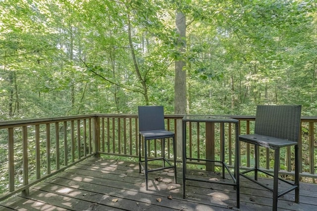 104 E Buck Run, Dahlonega, GA 30533 - deck featuring a view of trees