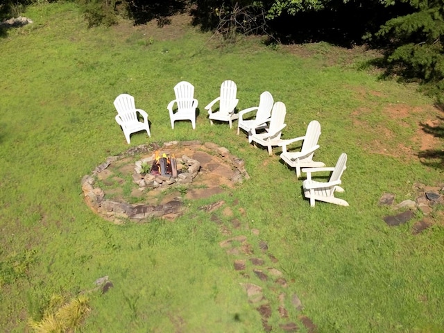 104 E Buck Run, Dahlonega, GA 30533 - view of yard featuring a fire pit