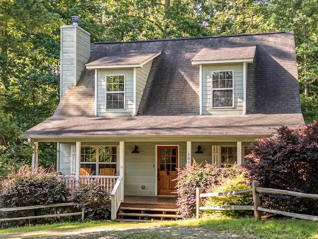 104 E Buck Run, Dahlonega, GA 30533 - view of front of property featuring a porch and a chimney