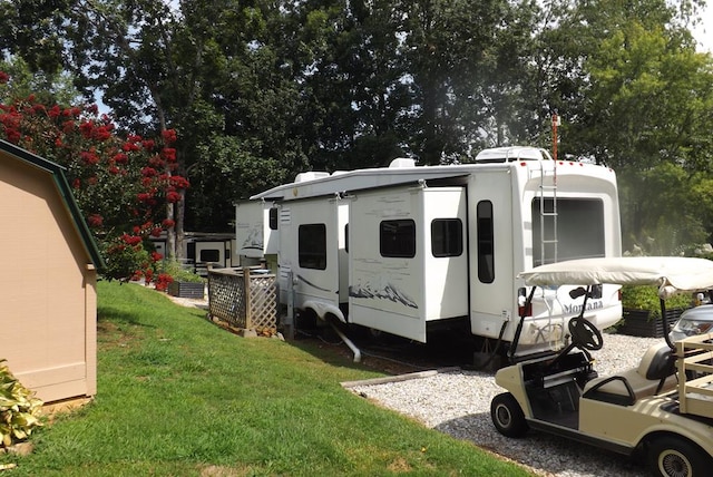 exterior space featuring a yard