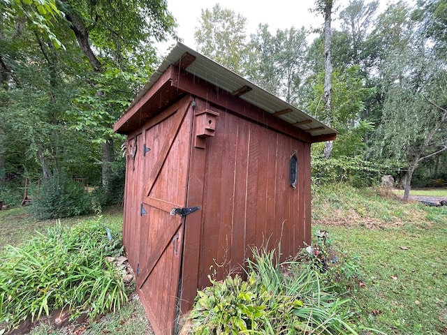view of shed