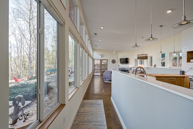 1181 Tickanetley Rd, Ellijay, GA 30536 - hallway featuring healthy amount of natural light and recessed lighting