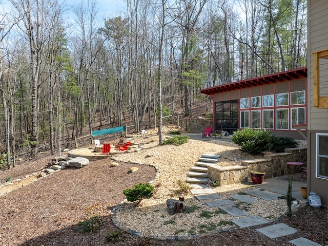 1181 Tickanetley Rd, Ellijay, GA 30536 - view of yard with a sunroom and a patio