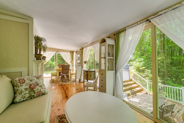 1504 Red Marble Rd, Andrews, NC 28901 - sunroom featuring hardwood / wood-style flooring