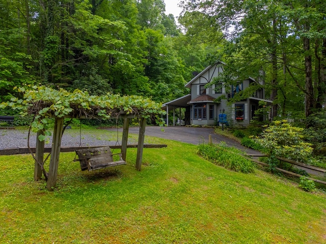 1504 Red Marble Rd, Andrews, NC 28901 - view of green lawn featuring driveway