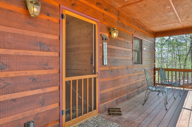 view of wooden deck