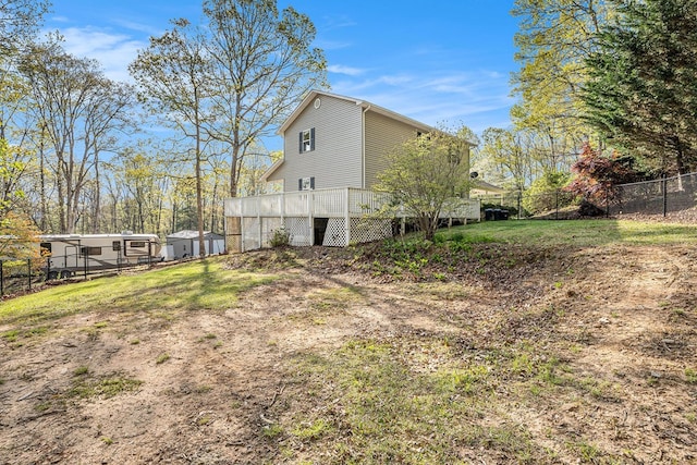 542 Sharp Top Cir, Blairsville, GA 30512 - exterior space featuring fence and a deck