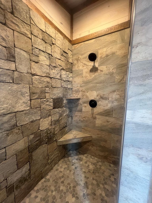 LOT1 S Aska Rd, Blue Ridge, GA 30515 - bathroom with a tile shower and stone finish floors