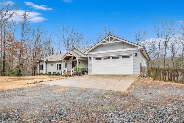 craftsman-style house featuring a garage