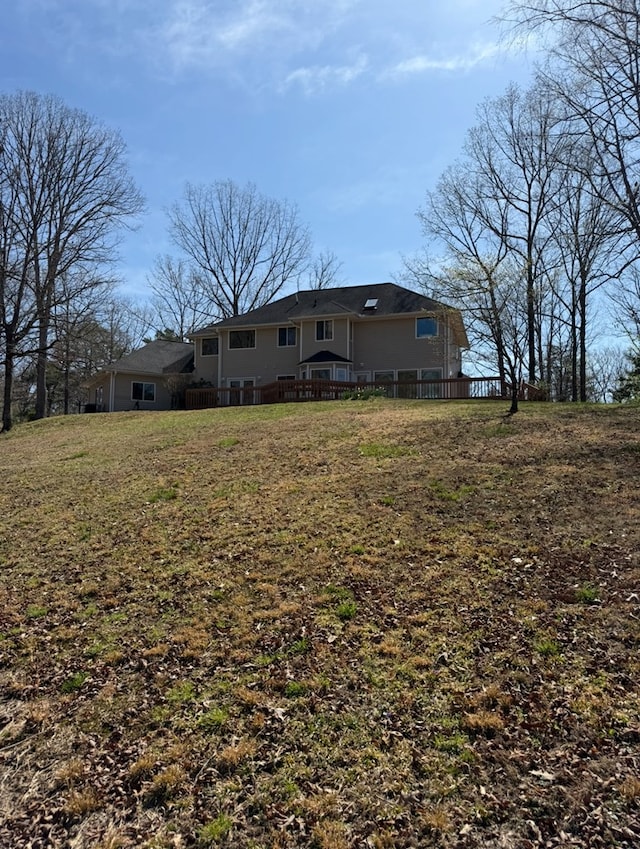 exterior space with a yard