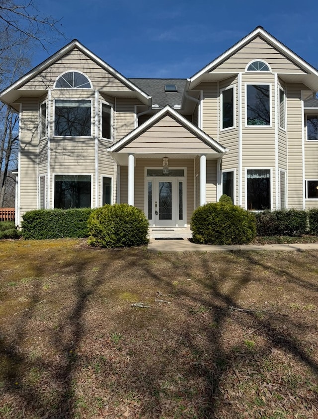 view of front of home with french doors