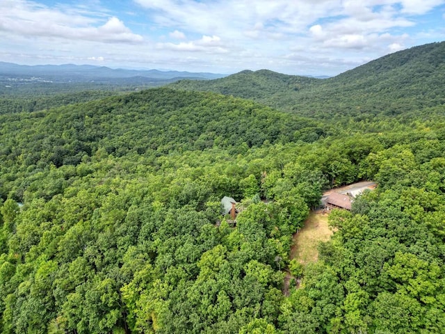 aerial view featuring a mountain view