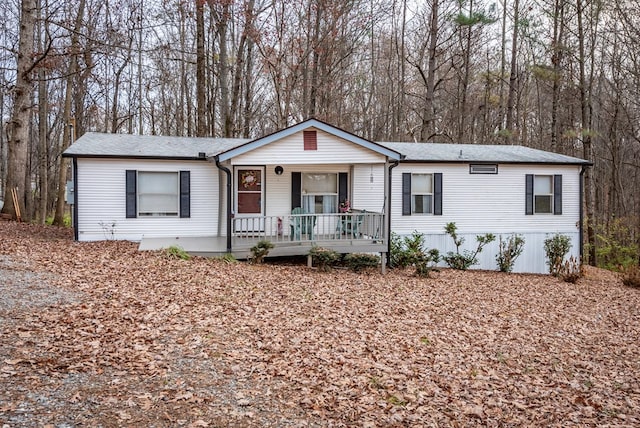 view of front of home with covered porch