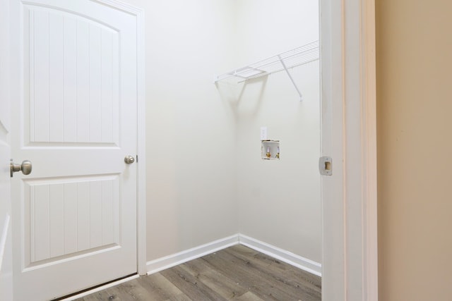 65 Hood Park Ct, Jasper, GA 30143 - washroom featuring wood finished floors, washer hookup, and baseboards