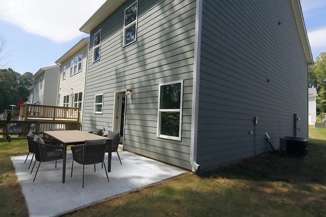 65 Hood Park Ct, Jasper, GA 30143 - back of house featuring a patio, a wooden deck, and outdoor dining area