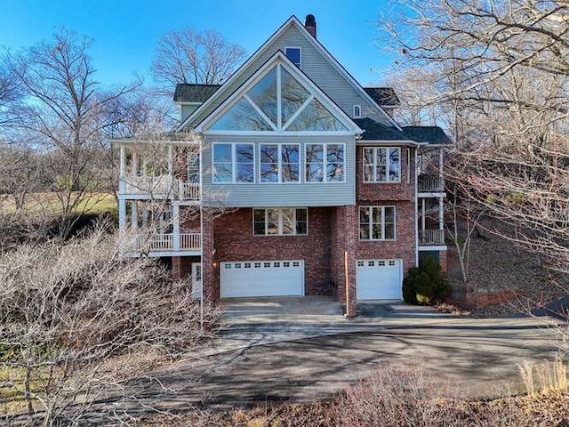 view of front of house featuring a garage