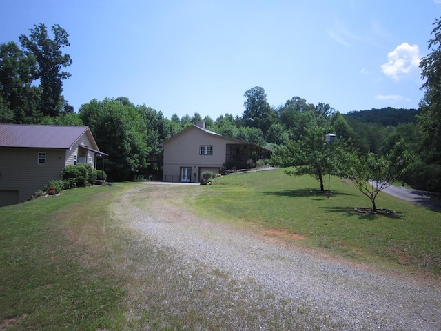 view of front of house with a front yard