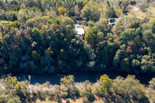 14 Rivendell Dr, Hayesville, NC 28904 - aerial view of property's location featuring a heavily wooded area and a nearby body of water
