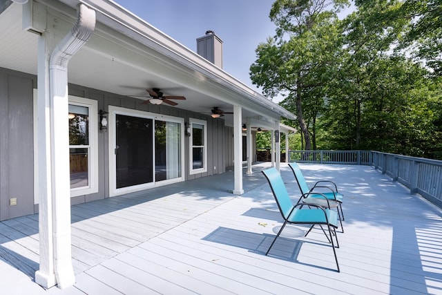 330 Ravens Gap Rd, Murphy, NC 28906 - wooden terrace featuring ceiling fan
