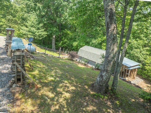 330 Ravens Gap Rd, Murphy, NC 28906 - view of yard with an outbuilding and a view of trees