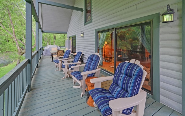 view of wooden terrace