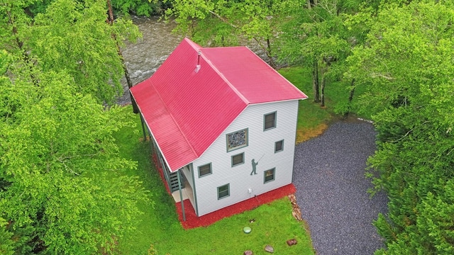 view from above of property