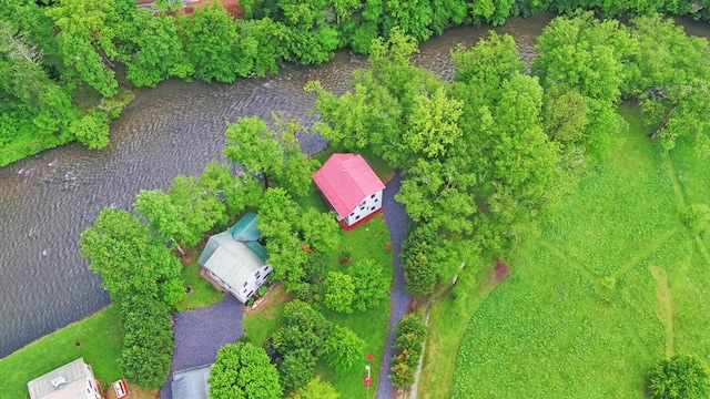 aerial view of a large body of water