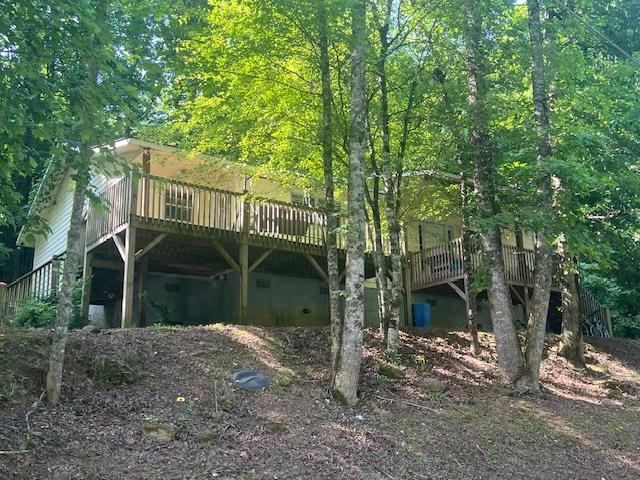 621 Talc Mine Rd, Murphy, NC 28906 - back of property featuring a deck