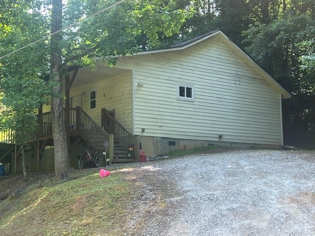 621 Talc Mine Rd, Murphy, NC 28906 - view of home's exterior with crawl space
