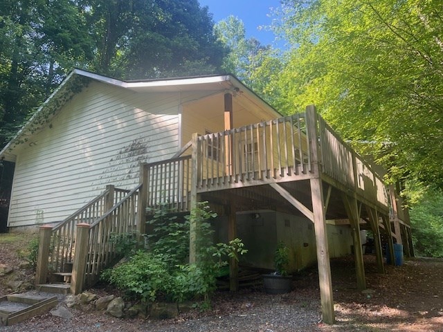621 Talc Mine Rd, Murphy, NC 28906 - view of side of property featuring stairs and a deck