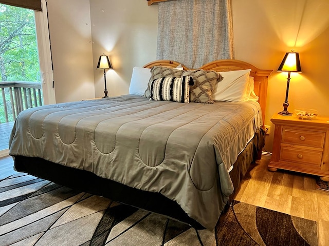 bedroom featuring wood-type flooring