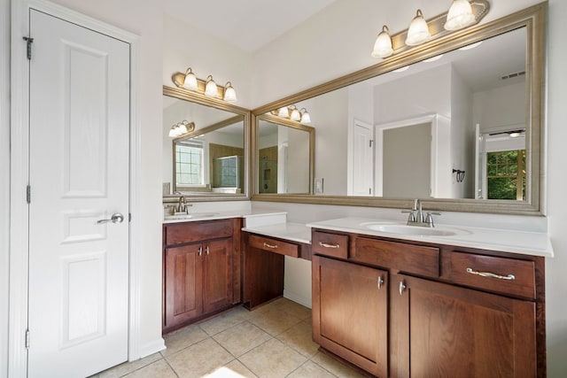 238 Balsam Dr, Canton, GA 30114 - bathroom with double vanity, tile patterned flooring, and healthy amount of natural light