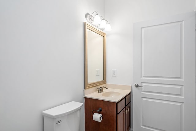 238 Balsam Dr, Canton, GA 30114 - half bathroom featuring toilet and vanity